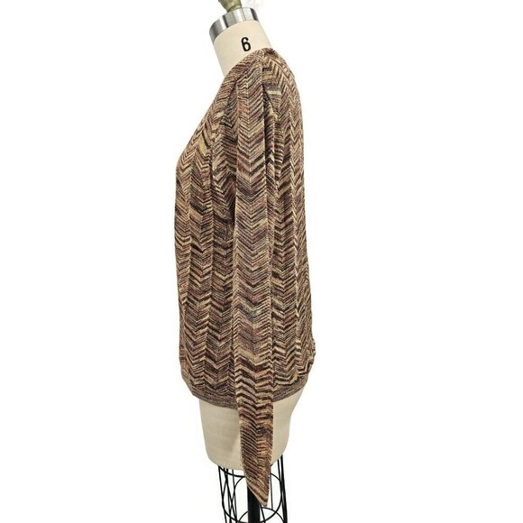 NWOT Missoni for Target Cardigan Womens L Metallic Brown Space Dye - Picture 2 of 5